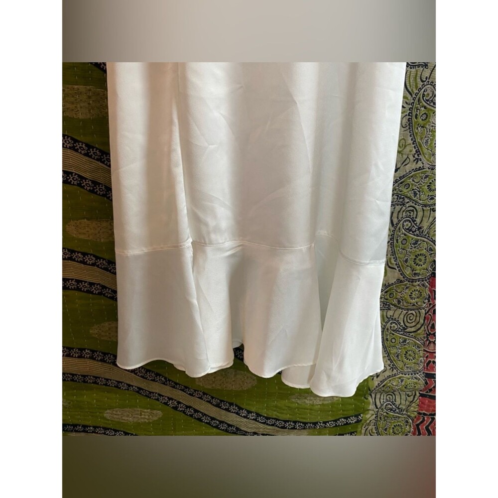 Show Me Your Mumu Ivory Luxe Satin Garden Midi Dress Size Medium Soft Girl - Picture 8 of 14